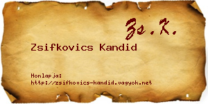 Zsifkovics Kandid névjegykártya
